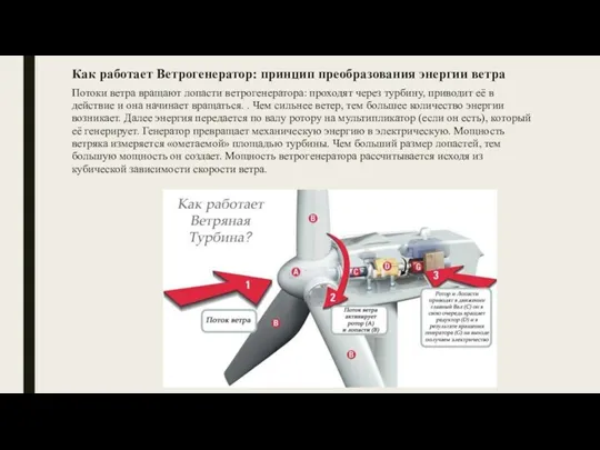 Как работает Ветрогенератор: принцип преобразования энергии ветра Потоки ветра вращают