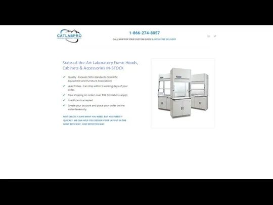 State-of-the-Art Laboratory Fume Hoods, Cabinets &amp; Accessories IN-STOCK