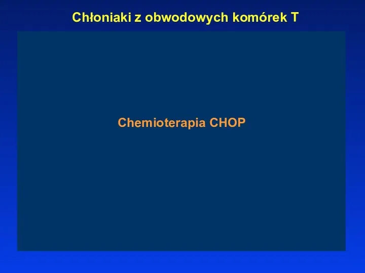Chłoniaki z obwodowych komórek T Chemioterapia CHOP
