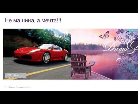 Не машина‚ а мечта!!! Маркетинг. Полынская Г.А., 2014 г.