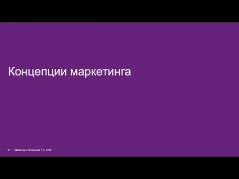 Концепции маркетинга Маркетинг. Полынская Г.А., 2014 г.