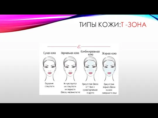 ТИПЫ КОЖИ:Т -ЗОНА