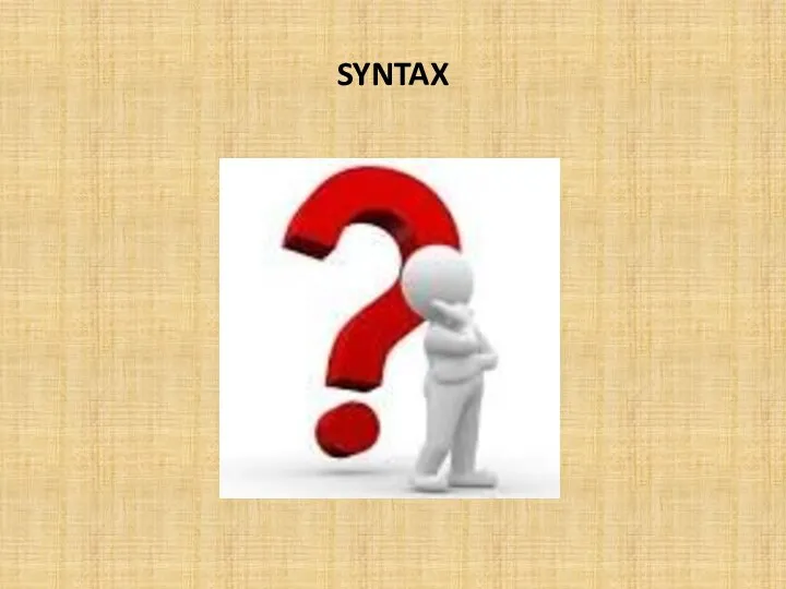 SYNTAX