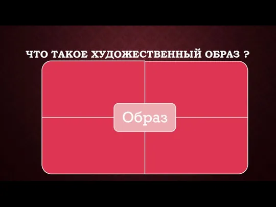 ЧТО ТАКОЕ ХУДОЖЕСТВЕННЫЙ ОБРАЗ ?