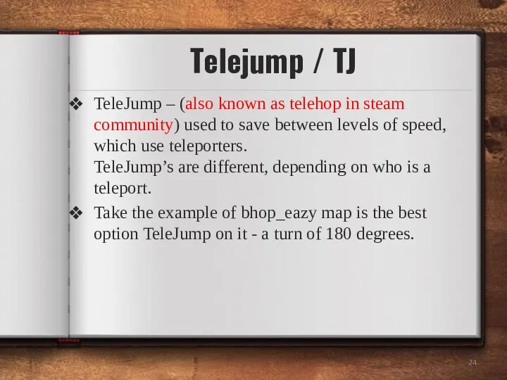 TeleJump – (also known as telehop in steam community) used