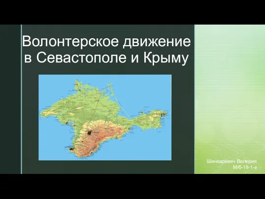 Волонтерское движение в Севастополе и Крыму