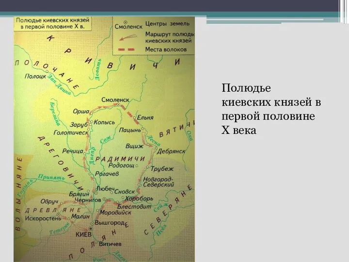 Полюдье киевских князей в первой половине X века