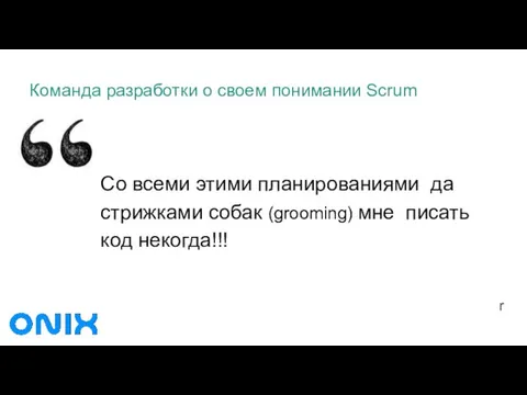 Команда разработки о своем понимании Scrum Со всеми этими планированиями