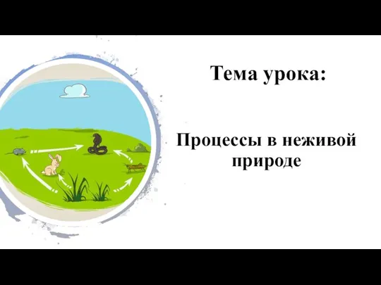 Тема урока: Процессы в неживой природе