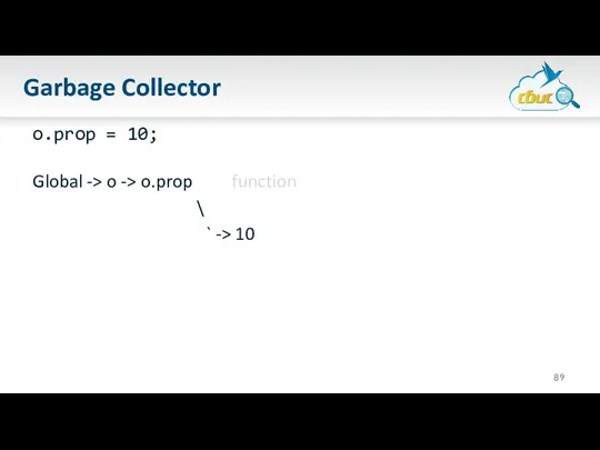 Garbage Collector o.prop = 10; Global -> o -> o.prop function \ ` -> 10