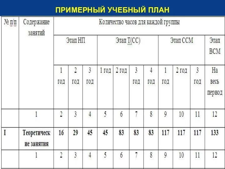 ПРИМЕРНЫЙ УЧЕБНЫЙ ПЛАН 6