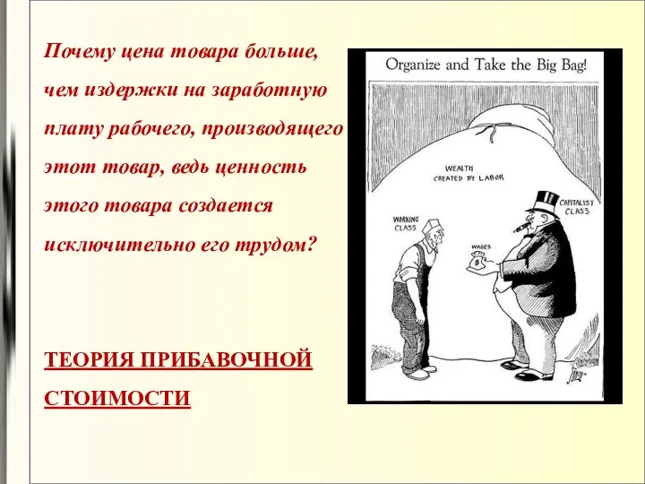 Почему цена товара больше, чем издержки на заработную плату рабочего,