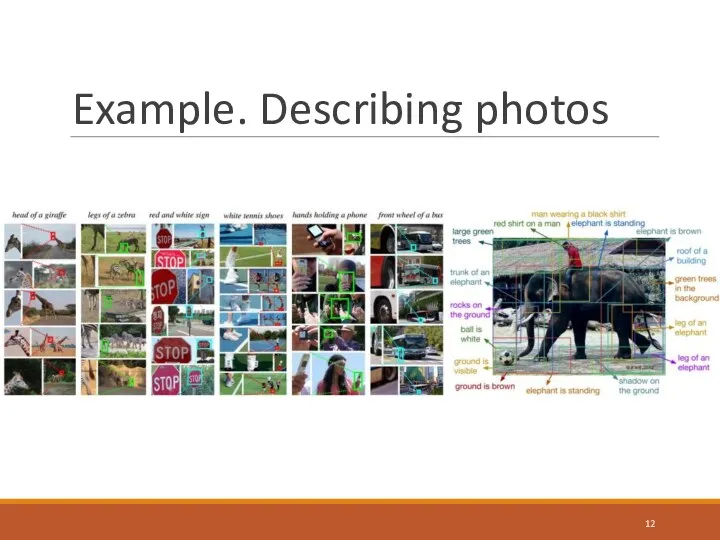 Example. Describing photos