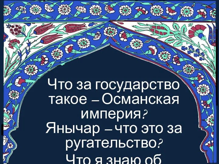 Что за государство такое – Османская империя? Янычар – что