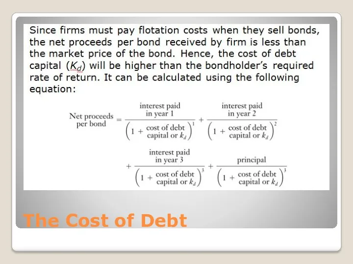 The Cost of Debt