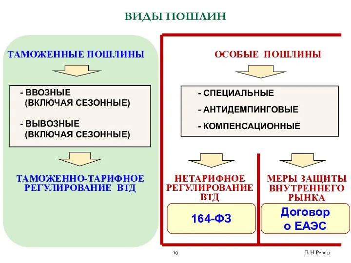 В.Н.Ревин ВИДЫ ПОШЛИН ТАМОЖЕННЫЕ ПОШЛИНЫ ОСОБЫЕ ПОШЛИНЫ - ВВОЗНЫЕ (ВКЛЮЧАЯ