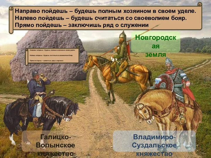 Направо пойдешь – будешь полным хозяином в своем уделе. Налево