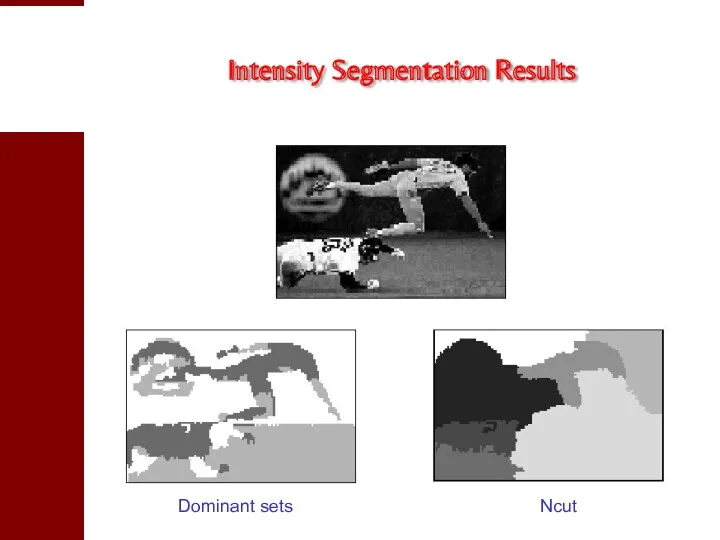 Intensity Segmentation Results Dominant sets Ncut