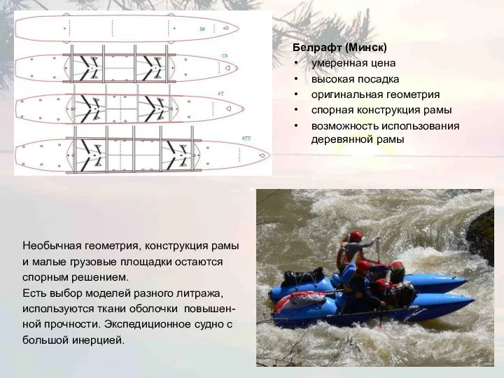 Белрафт (Минск) умеренная цена высокая посадка оригинальная геометрия спорная конструкция