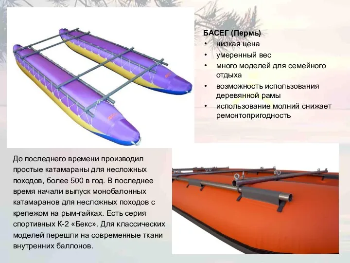 БАСЕГ (Пермь) низкая цена умеренный вес много моделей для семейного