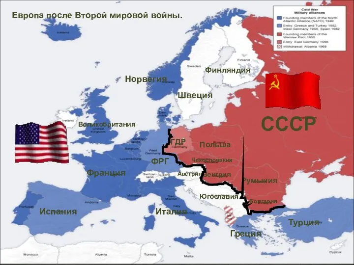 Европа после Второй мировой войны. СССР Польша Румыния Венгрия Болгария