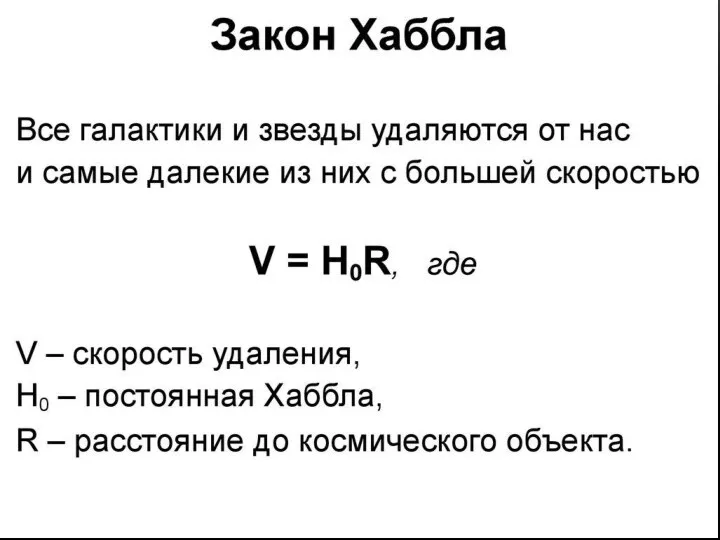 Установленная Хабблом зависимость вошла в астрономию как один из важнейших