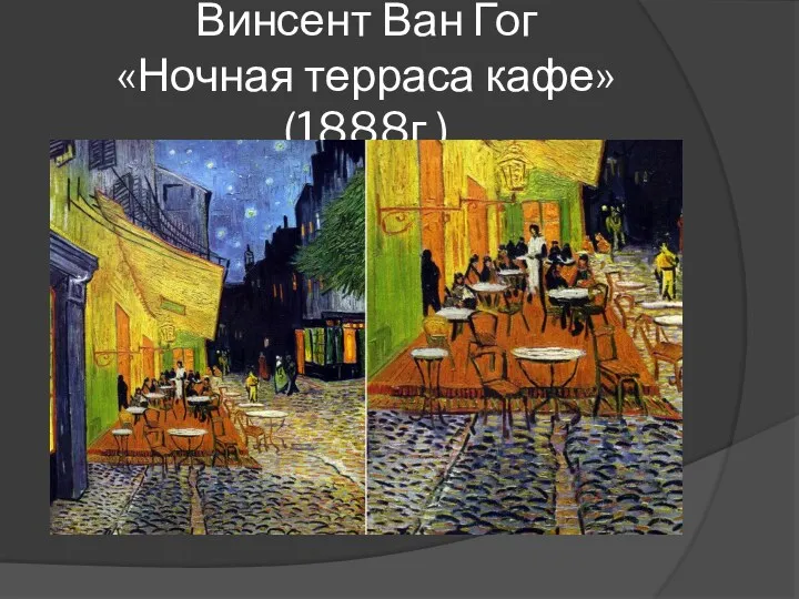 Винсент Ван Гог «Ночная терраса кафе» (1888г.)