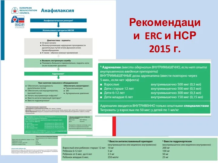 Рекомендации ERC и НСР 2015 г.