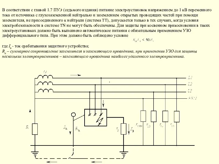 В соответствии с главой 1.7 ПУЭ (седьмого издания) питание электроустановок