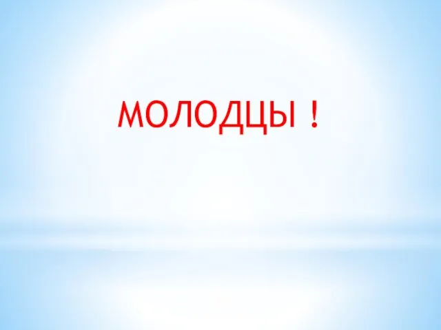 МОЛОДЦЫ !