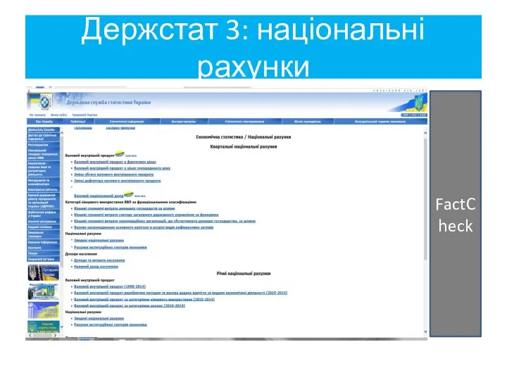 Держстат 3: національні рахунки FactCheck