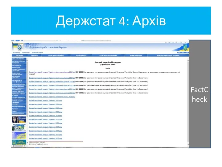 Держстат 4: Архів FactCheck