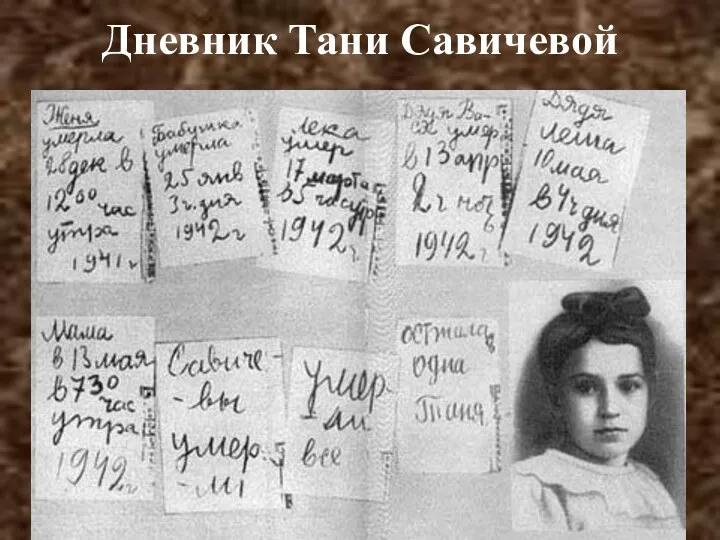 Дневник Тани Савичевой