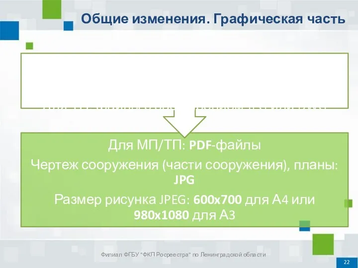 Общие изменения. Графическая часть Филиал ФГБУ "ФКП Росреестра" по Ленинградской области