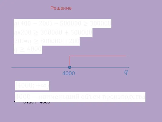 Решение Ответ : 4000 4000 q