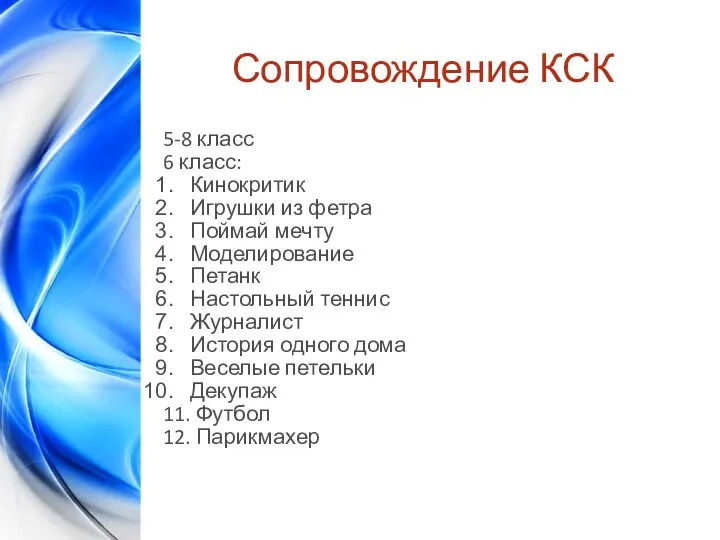 Сопровождение КСК 5-8 класс 6 класс: Кинокритик Игрушки из фетра Поймай мечту Моделирование