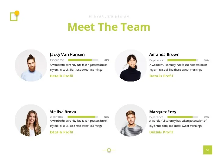 Meet The Team M I N I M A L