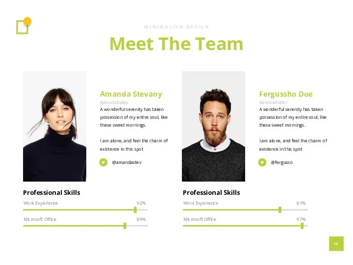 Meet The Team M I N I M A L