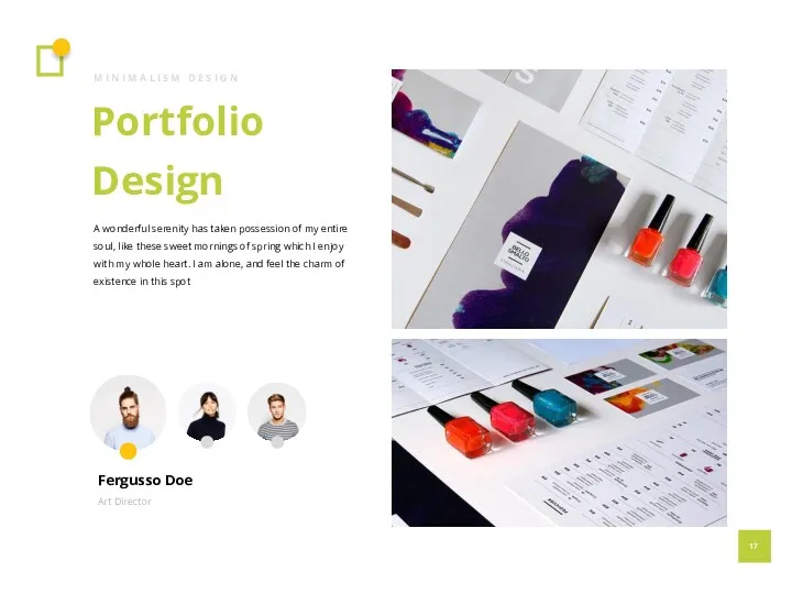 Portfolio Design M I N I M A L I