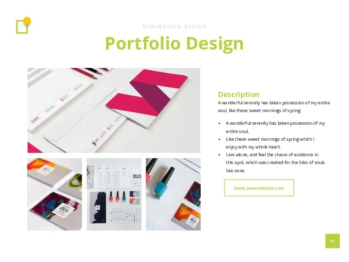 Portfolio Design M I N I M A L I