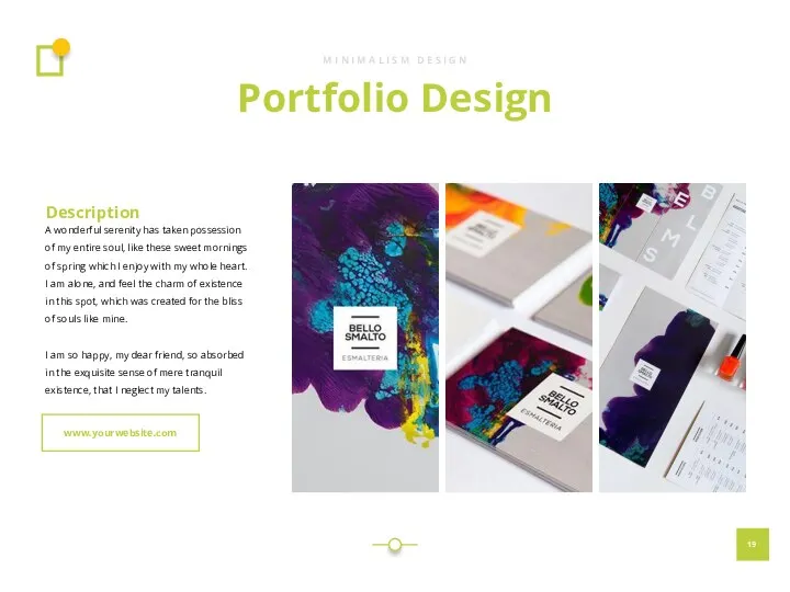 Portfolio Design M I N I M A L I