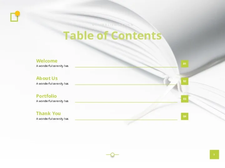 Table of Contents M I N I M A L