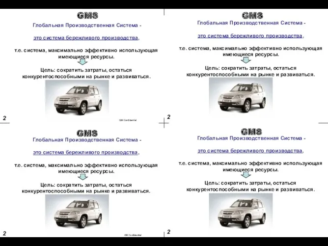 2 GMS Глобальная Производственная Система - это система бережливого производства, т.е. система, максимально