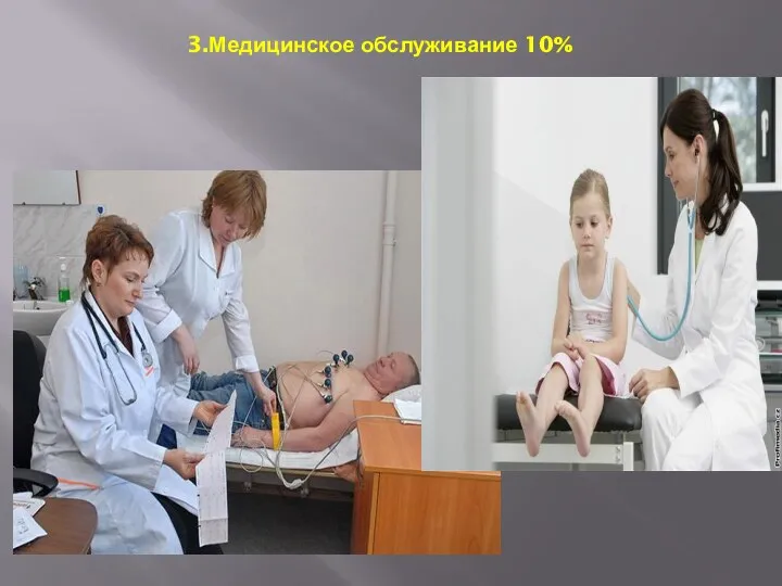 3.Медицинское обслуживание 10% 10 %