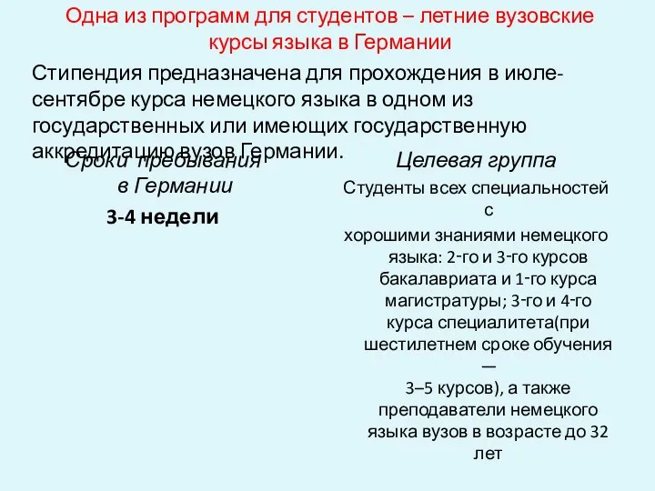 Одна из программ для студентов – летние вузовские курсы языка