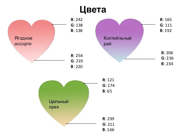 Цвета R: 242 G: 138 B: 138 R: 254 G: