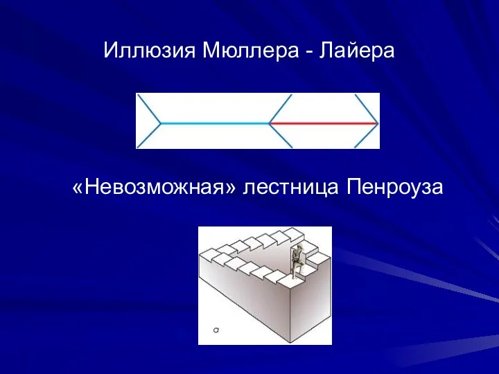 Иллюзия Мюллера - Лайера «Невозможная» лестница Пенроуза