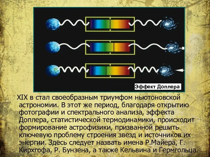 XIX в стал своеобразным триумфом ньютоновской астрономии. В этот же