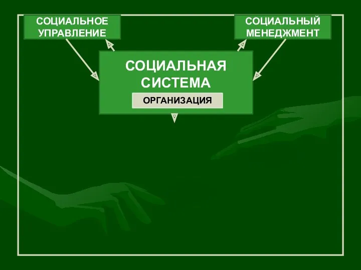 СОЦИАЛЬНОЕ УПРАВЛЕНИЕ СОЦИАЛЬНАЯ СИСТЕМА СОЦИАЛЬНЫЙ МЕНЕДЖМЕНТ ОРГАНИЗАЦИЯ