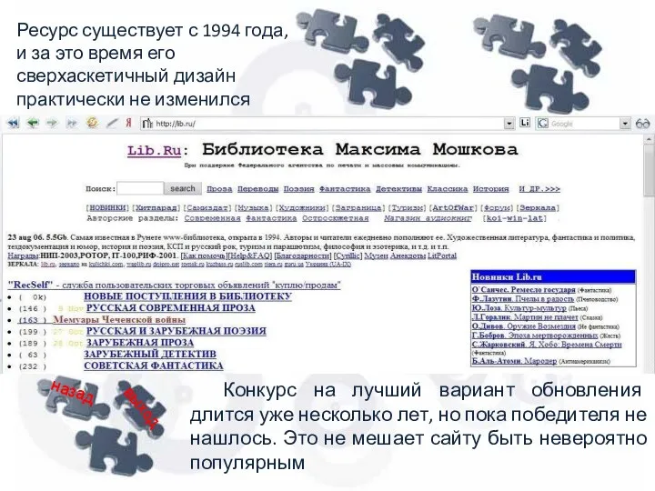 Ресурс существует с 1994 года, и за это время его